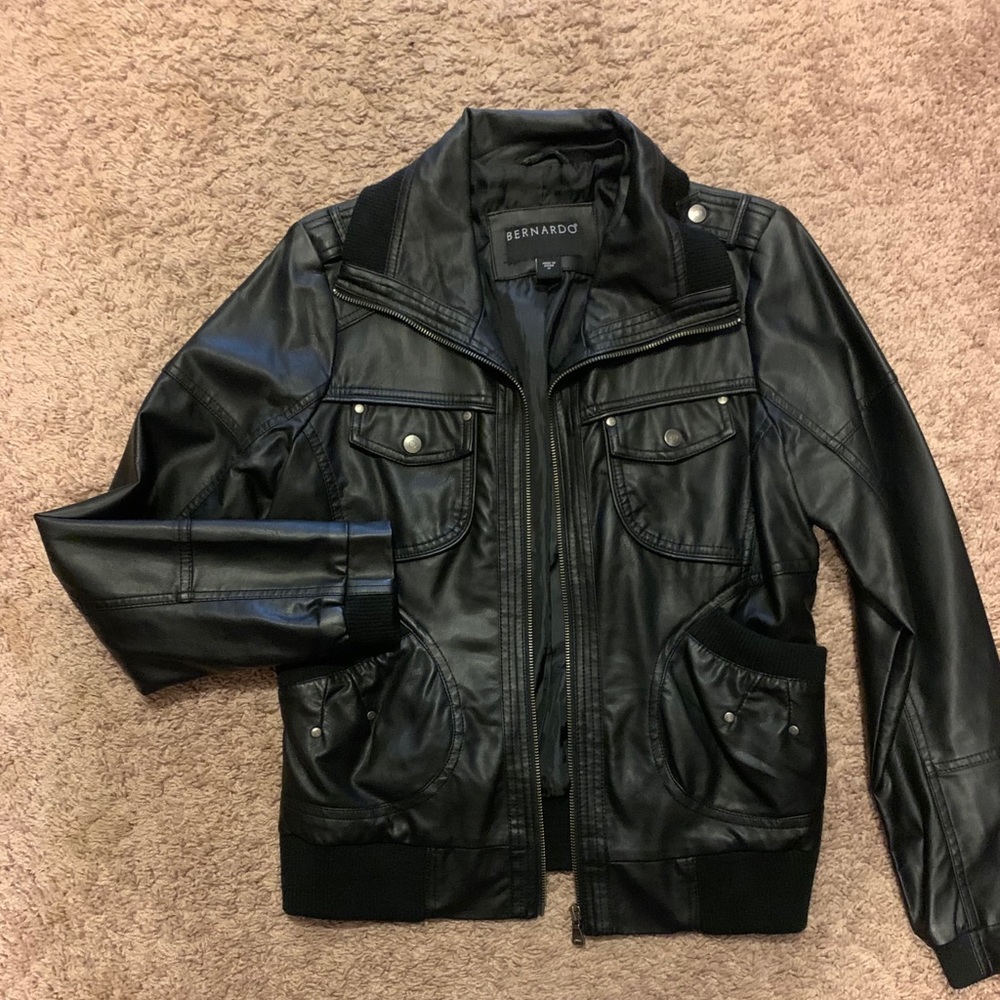 Black “leather” jacket